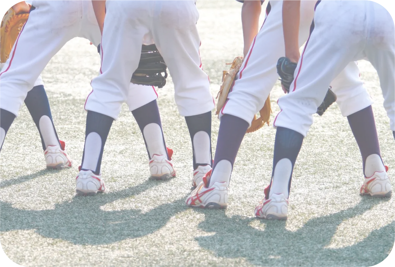 野球選手の整列